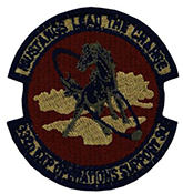 Air Force 332nd Expeditionary Operations Support Squadron Spice Brown OCP Scorpion Shoulder Patch With Velcro